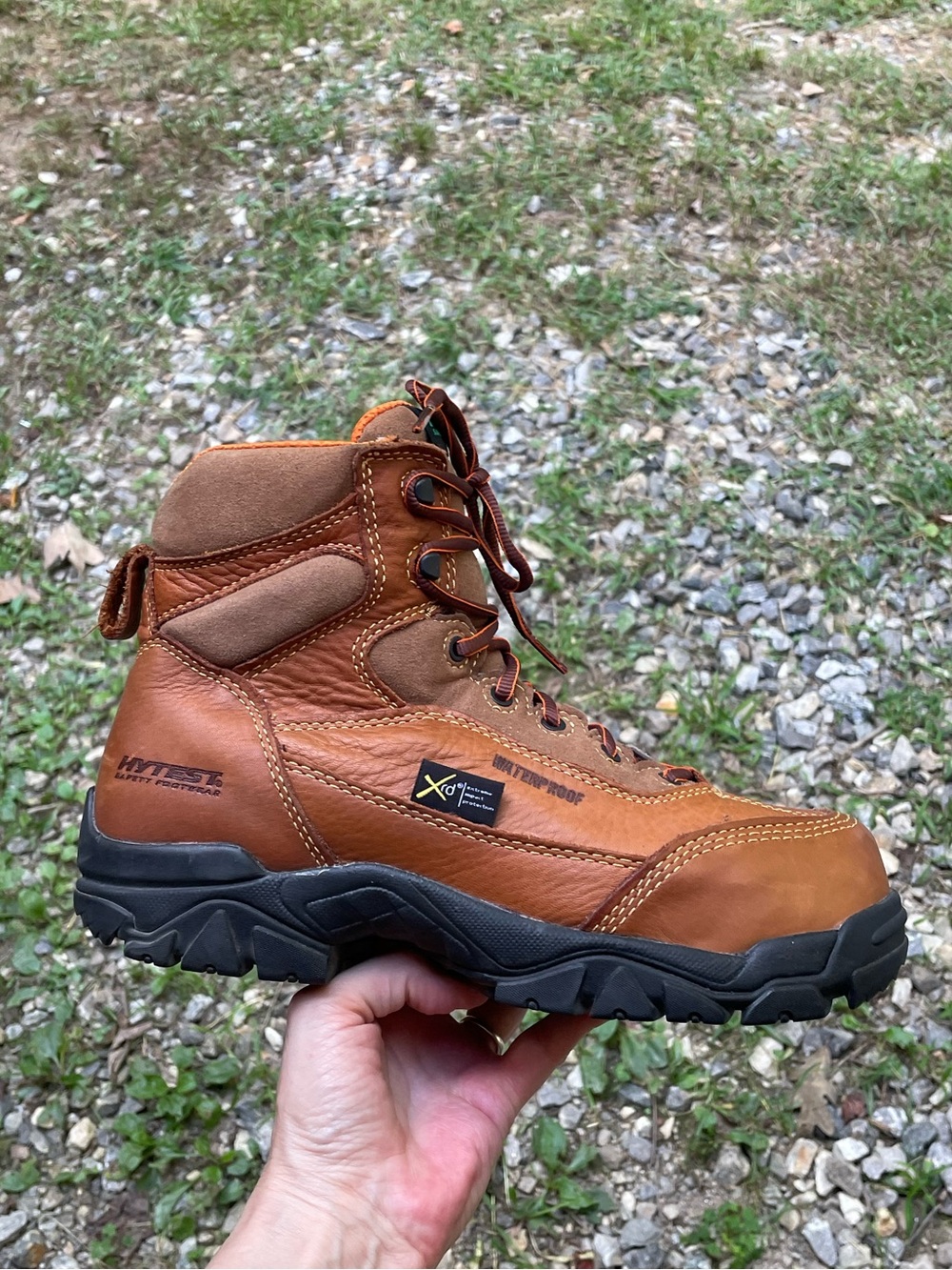 Hytest Apex Waterproof Metatarsal Guard Composite Toe 6" Work Boots Size 8.5 M